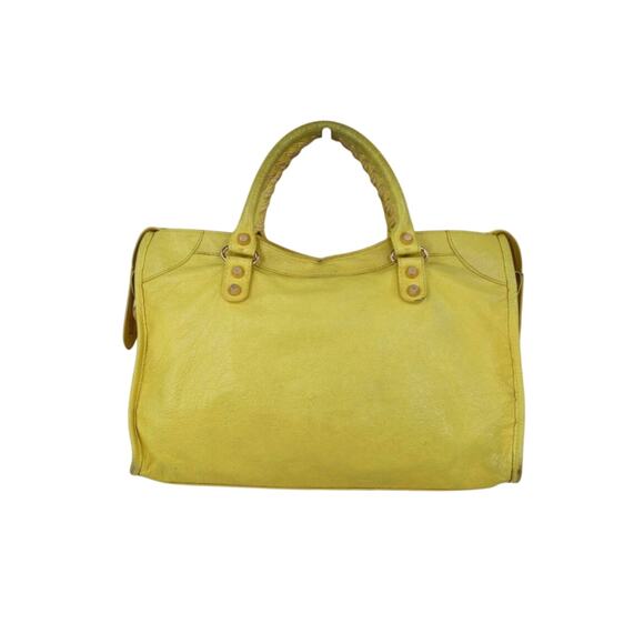 Balenciaga City Handbag with Mirror Yellow - Picture 4 of 12